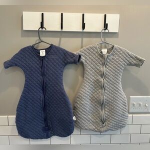 Halo sleep sack EasyTransition Quilted Baby Sleep Sacks in Blue and Gray 6-9m